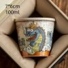 Handmade Chinese Jingdezhen Ceramic Ugly Cute Dragon Gongfu Tea Cup Chawan