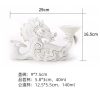 Graceful Vintage White Lazy Semi-Automatic Chinese Gilded Sculptural Dragon Porcelain Tea Cup Set