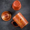 Vintage Hand-painted Dragon Yixing Purple Clay Tea Cup Mug with Infuser