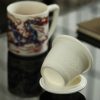 Exquisite Blue and White Red Dragon Traditional Chinese Porcelain Tea Cup Mug with Infuser