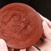 Authentic Yixing Purple Clay Hand Carved Chinese Dragon Tea Cup