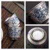 Silver Glaze Flying Dragon Pattern Vintage Chinese Ceramic Tea Cup