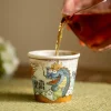 Handmade Chinese Jingdezhen Ceramic Ugly Cute Dragon Gongfu Tea Cup Chawan
