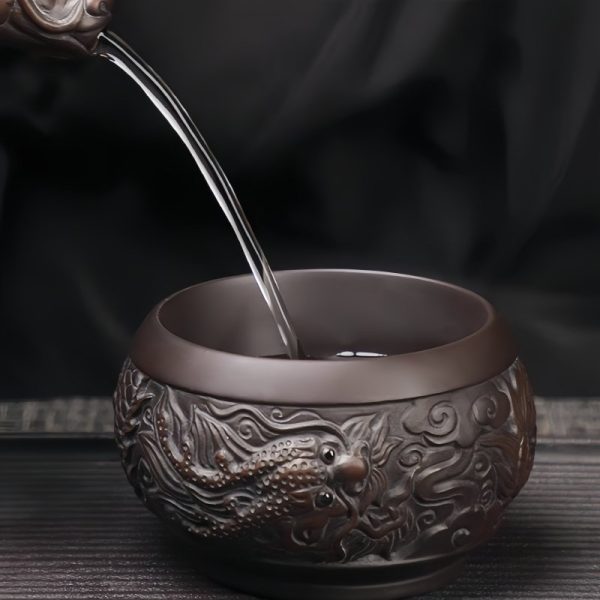 Creative Double-layer Hollow Dragon Yixing Zisha Gongfu Tea Cup