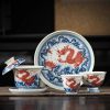 Graceful Traditional Luxury Chinese Blue and White Porcelain Antique Wave Tea Set