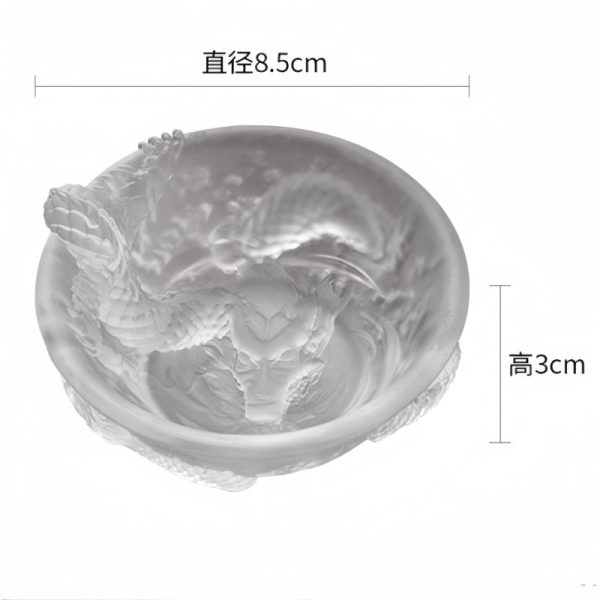 Vintage Chinese Gongfu Tea Cup Colored Glaze Dragon Entwined Tea Cup