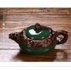 Dark Green Ice Crackle Glaze Chinese Dragon Teapot With Dragon Spout Gongfu Tea Ceremony