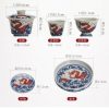 Graceful Traditional Luxury Chinese Blue and White Porcelain Antique Wave Tea Set