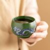 Authentic Hand Painted Dragon Green Yixing Clay Gongfu Tea Cup