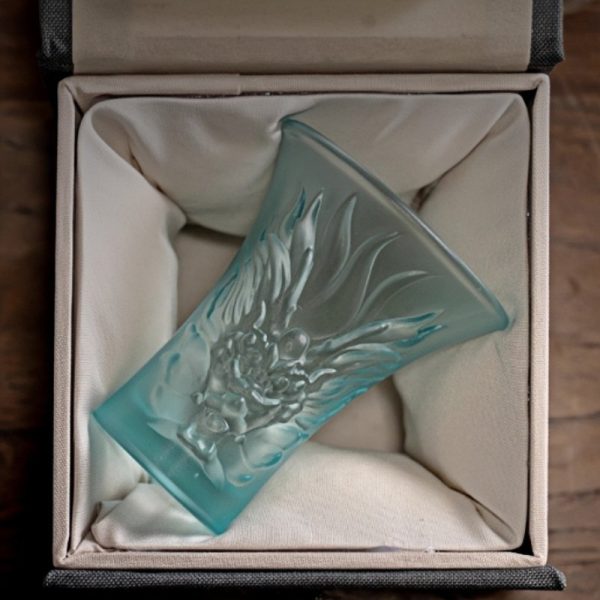 Antique Coloured Glaze Handmade Carved Dragon Japanese Thin Tea Cup