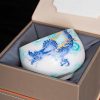 Ice Jade Porcelain Hand Drawn Blue Dragon Tea Cup
