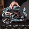 Refined Chinese Blue Dragon Kiln Change Antique Semi-Automatic Gongfu Tea Cup Set