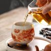 Alum Red Underglaze Color Hand-painted Dragon Chinese Dragon Tea Cup