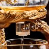 Vintage Luxury Lazy Glass Semi-Automatic Best Chinese Gold Dragon Gongfu Tea Cup Set