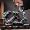 Refined Chinese Blue Dragon Kiln Change Antique Semi-Automatic Gongfu Tea Cup Set