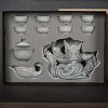 Year of the Dragon Chinese Lazy Semi-Automatic Porcelain Tea Set with Delicate Dragon Design