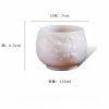 High-transmittance Ice Jade Porcelain Kung Fu Tea Cup with Embossed Flying Dragon