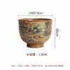 Year of The Dragon Hand Painted Ceramic Tea Cup With Dragon Spraying Water Pattern