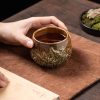Chinese Year Of The Dragon Wood Fired Ash Glaze Carving Dragon Tea Cup